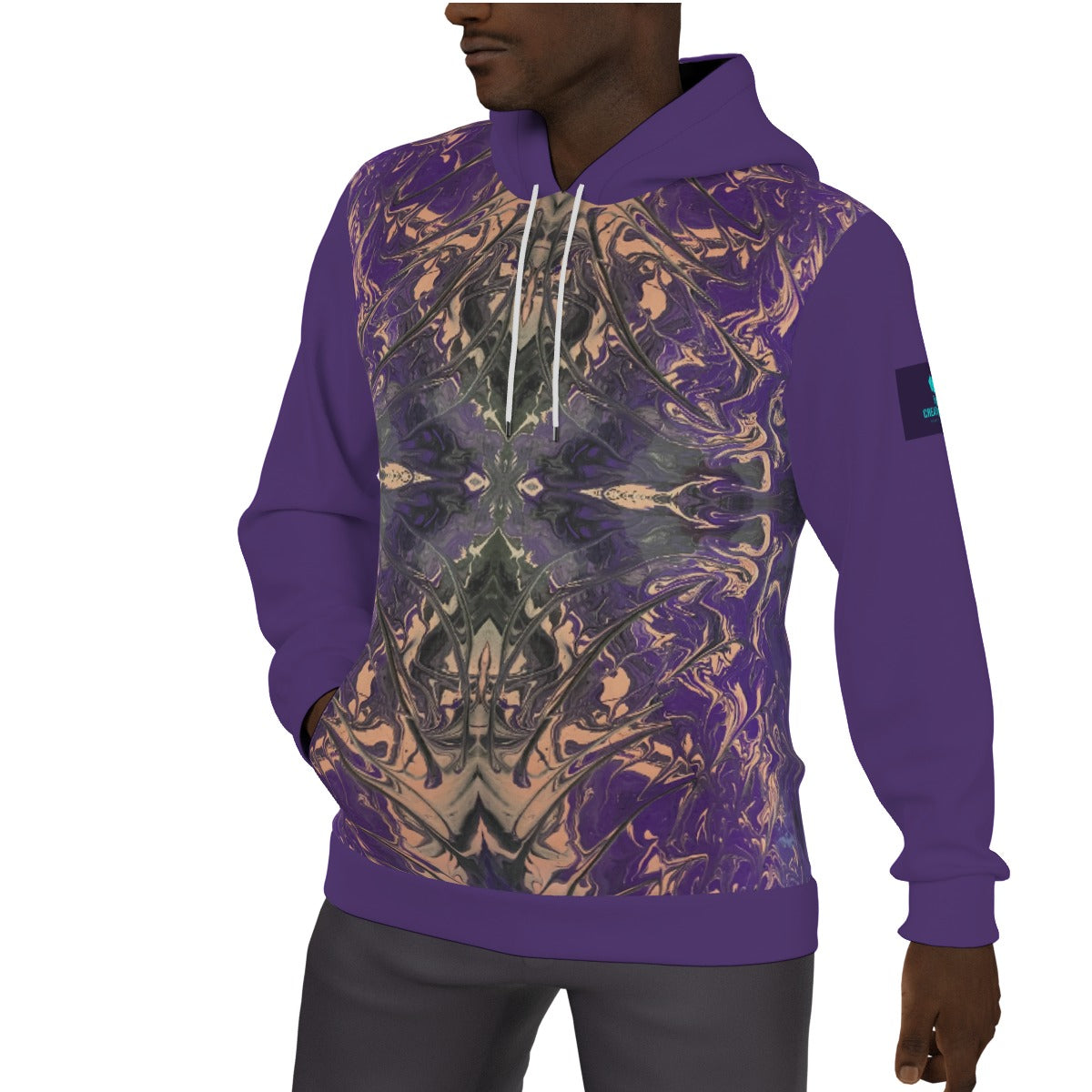 All-Over Print Men's Thicken Pullover Hoodie