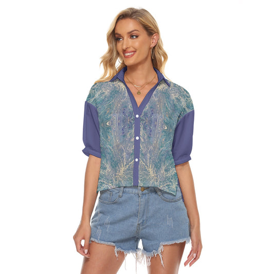 All-Over Print Women's V-neck Shirts